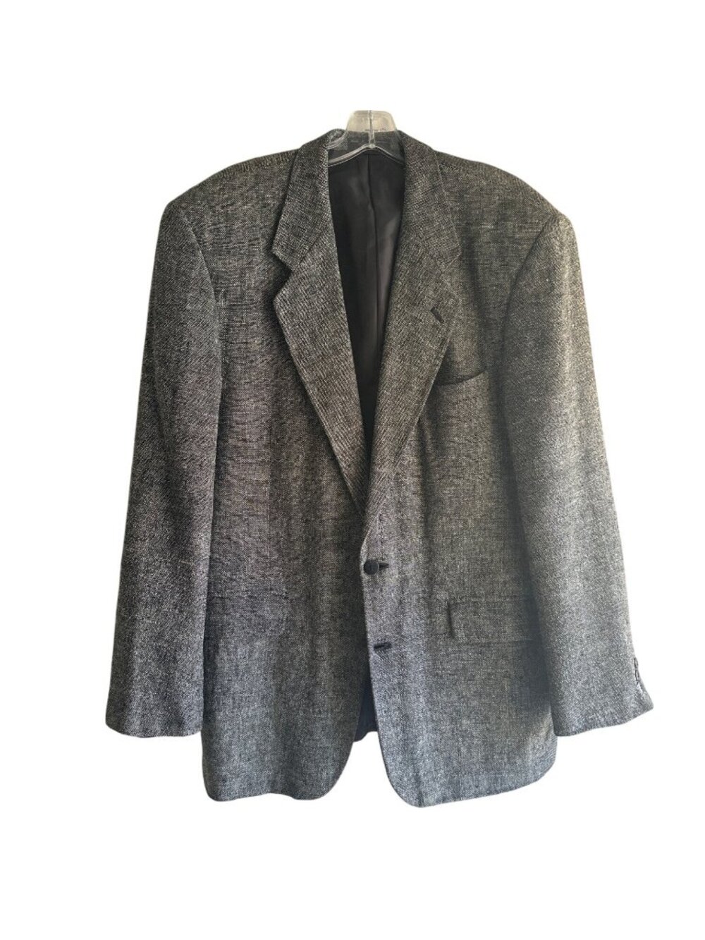 Gianelli Mens 42L Dress Sports Tweed Jacket 100% Pure Silk Grey - Picture 3 of 11